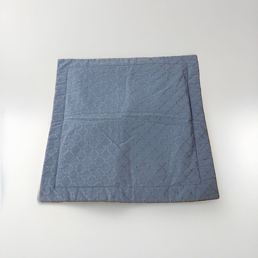 Lot Of 2 Thomasville Decorative Pillow Blue Case 30 X 30 Diamond Border Lined